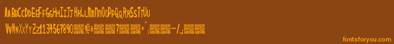 Drafthouse Font – Orange Fonts on Brown Background