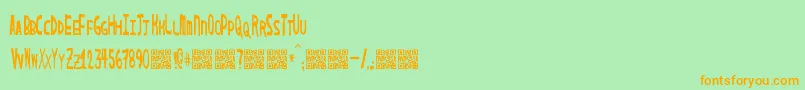 Drafthouse Font – Orange Fonts on Green Background