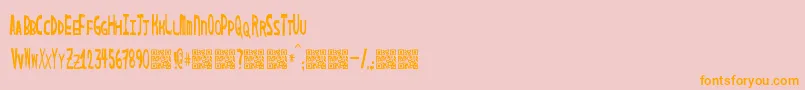 Drafthouse Font – Orange Fonts on Pink Background