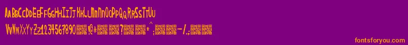 Drafthouse Font – Orange Fonts on Purple Background