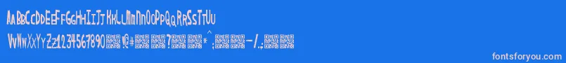 Drafthouse Font – Pink Fonts on Blue Background