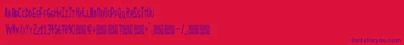 Drafthouse-Schriftart – Violette Schriften auf rotem Hintergrund