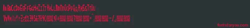 Drafthouse Font – Red Fonts on Black Background
