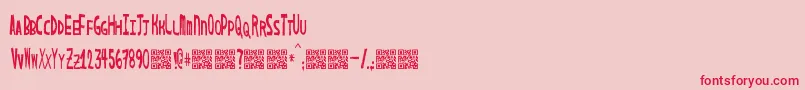 フォントDrafthouse – ピンクの背景に赤い文字