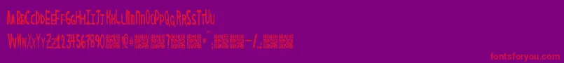 fuente Drafthouse – Fuentes Rojas Sobre Fondo Morado