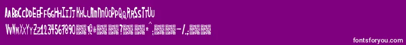 Drafthouse Font – White Fonts on Purple Background