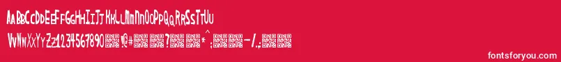 Drafthouse Font – White Fonts on Red Background