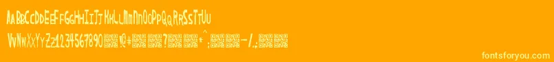 Drafthouse Font – Yellow Fonts on Orange Background