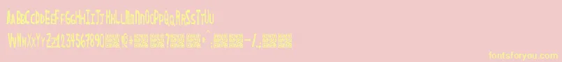 Drafthouse Font – Yellow Fonts on Pink Background