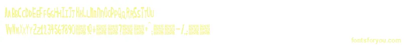 Drafthouse Font – Yellow Fonts on White Background