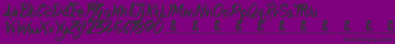 フォントArabicMagic – 紫の背景に黒い文字