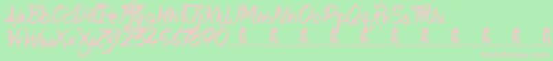 ArabicMagic Font – Pink Fonts on Green Background