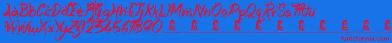 ArabicMagic Font – Red Fonts on Blue Background