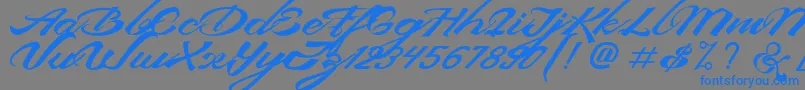 DevilEastFreeFont Font – Blue Fonts on Gray Background