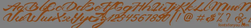 More about DevilEastFreeFont Font DevilEastFreeFont Font – Brown Fonts on Gray Background