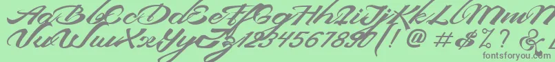 DevilEastFreeFont Font – Gray Fonts on Green Background