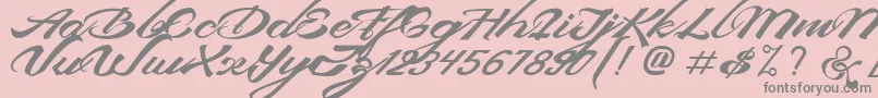 DevilEastFreeFont Font – Gray Fonts on Pink Background