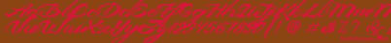 DevilEastFreeFont Font – Red Fonts on Brown Background