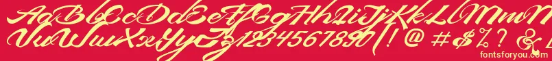 DevilEastFreeFont Font – Yellow Fonts on Red Background