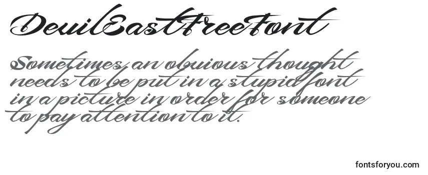 Review of the DevilEastFreeFont Font