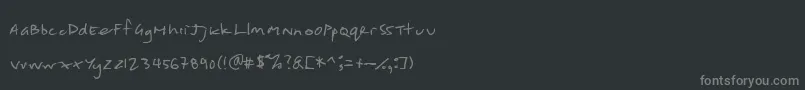 フォントShopping – 黒い背景に灰色の文字