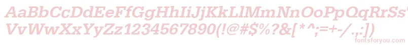 EgyptiennestdMediumitalic Font – Pink Fonts on White Background
