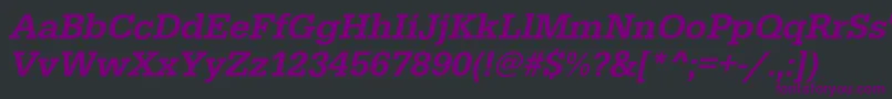 EgyptiennestdMediumitalic Font – Purple Fonts on Black Background