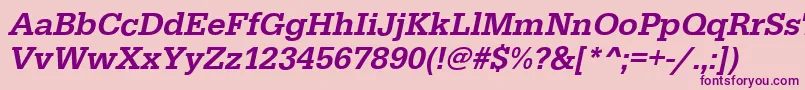 EgyptiennestdMediumitalic Font – Purple Fonts on Pink Background