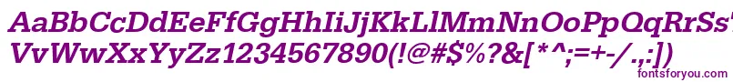 EgyptiennestdMediumitalic Font – Purple Fonts on White Background