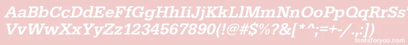 EgyptiennestdMediumitalic Font – White Fonts on Pink Background