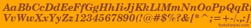 CenturySchoolbookBoldItalicBt Font – Brown Fonts on Orange Background