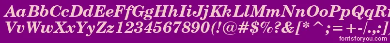 CenturySchoolbookBoldItalicBt Font – Pink Fonts on Purple Background