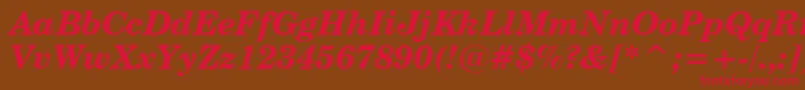 CenturySchoolbookBoldItalicBt Font – Red Fonts on Brown Background