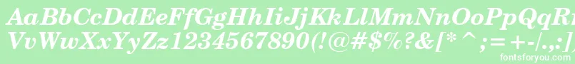 CenturySchoolbookBoldItalicBt Font – White Fonts on Green Background