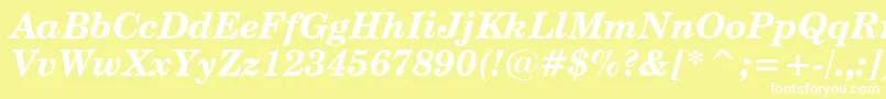 CenturySchoolbookBoldItalicBt Font – White Fonts on Yellow Background