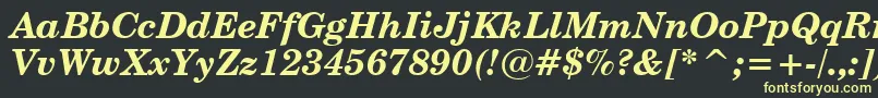CenturySchoolbookBoldItalicBt Font – Yellow Fonts on Black Background