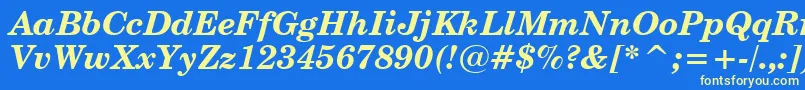 Шрифт CenturySchoolbookBoldItalicBt – жёлтые шрифты на синем фоне