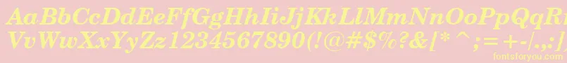 CenturySchoolbookBoldItalicBt Font – Yellow Fonts on Pink Background
