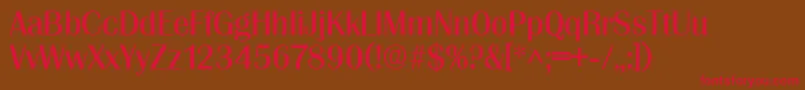 GrenobleRegular Font – Red Fonts on Brown Background
