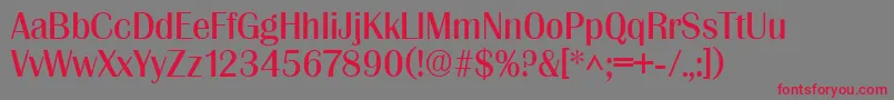 GrenobleRegular Font – Red Fonts on Gray Background
