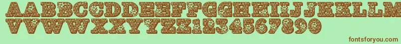 Jfhollybows Font – Brown Fonts on Green Background