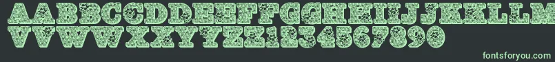 Jfhollybows Font – Green Fonts on Black Background