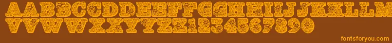 Jfhollybows Font – Orange Fonts on Brown Background