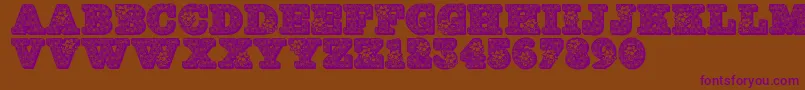 Jfhollybows Font – Purple Fonts on Brown Background