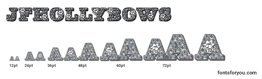 Размеры шрифта Jfhollybows
