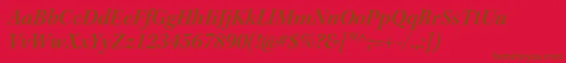KeplerstdSemibolditsubh Font – Brown Fonts on Red Background