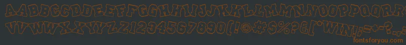 Peprally Font – Brown Fonts on Black Background