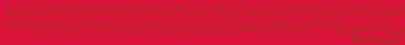 Peprally Font – Brown Fonts on Red Background