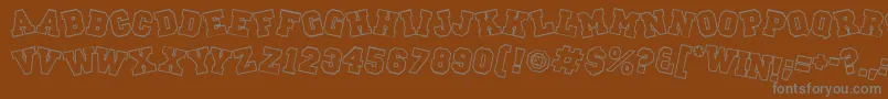 Peprally Font – Gray Fonts on Brown Background