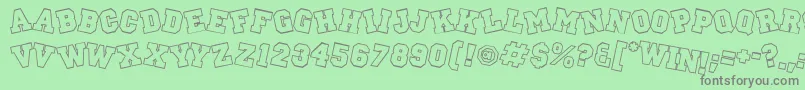 Peprally Font – Gray Fonts on Green Background